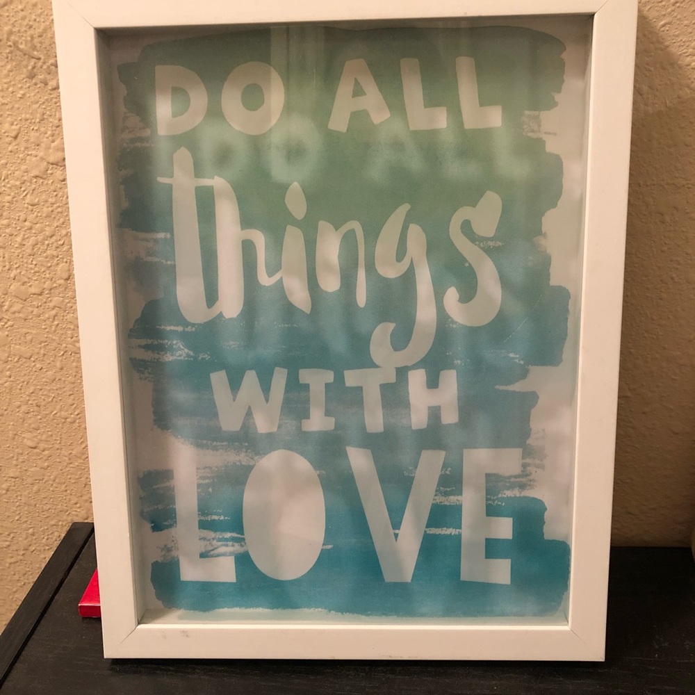 Do all things with love wall decor